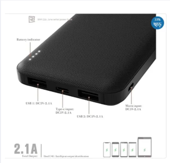 Remax RPP-119 Jane Series 10000 mAh Fast Charging Power Bank